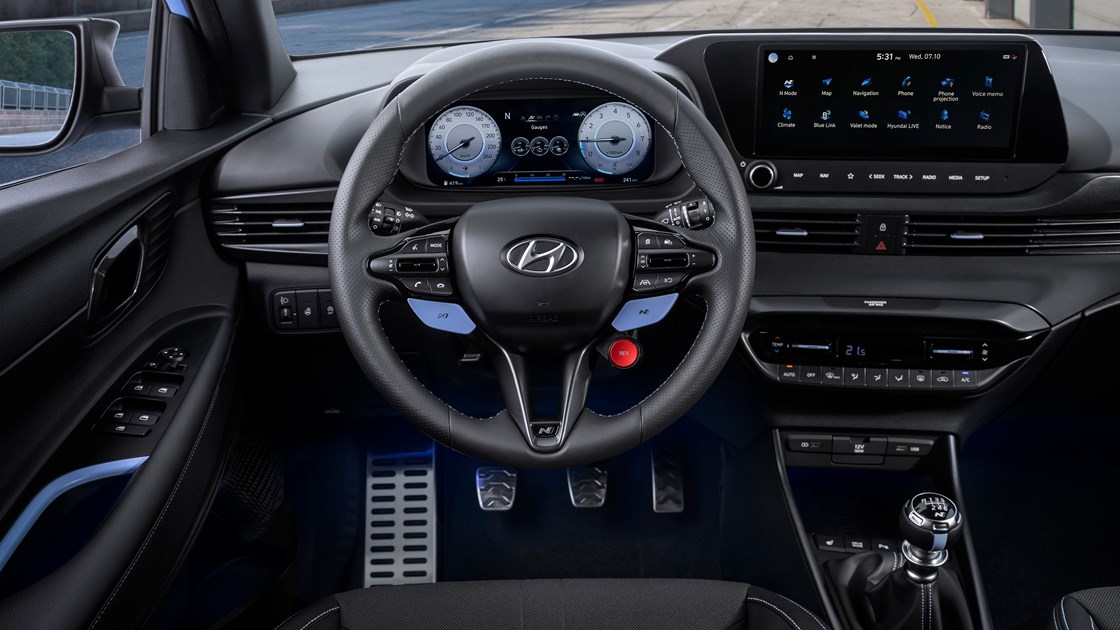 Hyundai i20 N interiör performance.