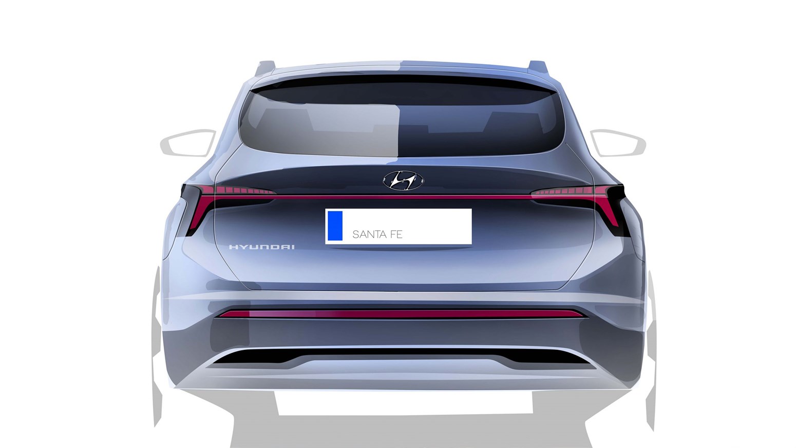 Bildgalleri - en sketch på baksidan av Hyundai SANTA FE.