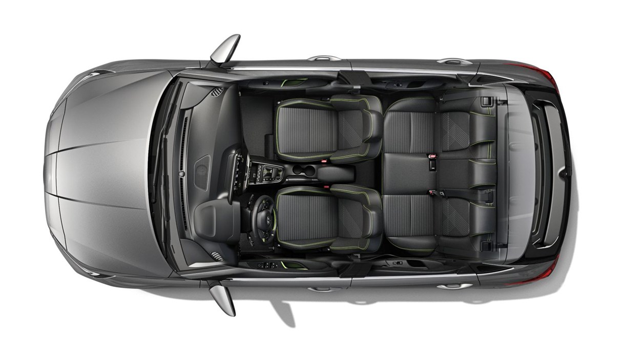 Hyundai i20 interiör översiktsbild design.