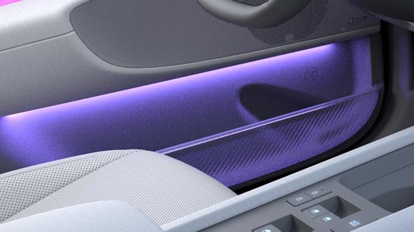 Hyundai IONIQ 6 transparent detalj interiör design.