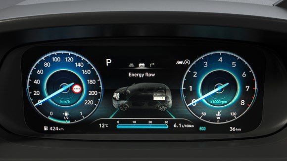 Hyundai BAYON digital instrumentering design.