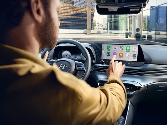 Hyundai i20 CarPlay infotainment teknik komfort.