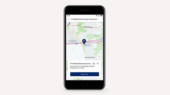 Planera din resväg i Bluelink-appen.