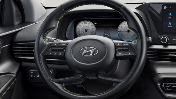 Hyundai i20 ratt design körlägesväljare.